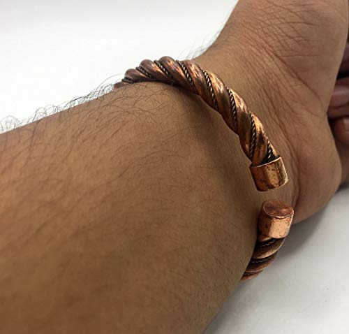 Healing Lama Handmade Traditional Design Twisted Copper Bracelet. 100% Pure Raw Copper Bracelet. (Twisted) #TOP4