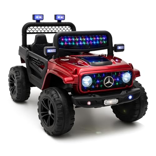 Image of Kawaii Kids Battery Operated Car for Kids, Electric Ride-On SUV with Parent Remote Control, USB, Bluetooth, LED Windshield Lights, Rechargeable Battery, Kids Ride-On Car for Boys & Girls Age 1-5 Years