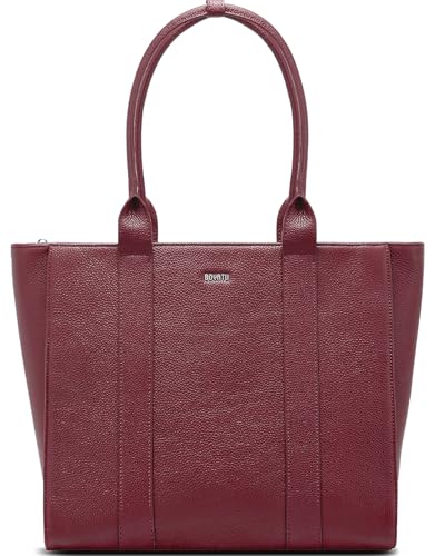 Leather Work Tote for Women Structured 15.6 Compatible