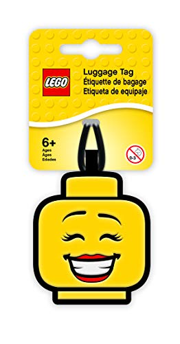 Lego Silicone Bag Tag - Girl Face (51168), Luggage Tag for Travel, Vacation, Suitcase, Cruise, Backpack