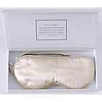 ZIMASILK Adjustable 100% 22 Momme Mulberry Silk Sleep Mask for Sleeping, Filled with Premium Mulberry Silk, Softest & Breathable Eye Sleeping Mask (Beige)