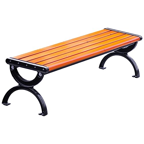 Banc de jardin 2 places avec cadre en métal antirouille et lisse
