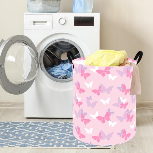 Image of Large Laundry Basket Canvas Storage Bins Baby Nursery Hamper for Boys and Girls Toy Box Gift Baskets for Home,Office,Home Decor
