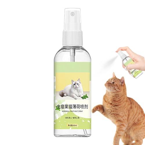 Spray de hierba gatera para gatos, spray de hierba gatera segura para gatos, spray natural de hierba gatera de 60 ml para gatos y gatitos de interior, spray de niebla de hierba gatera para aliviar el