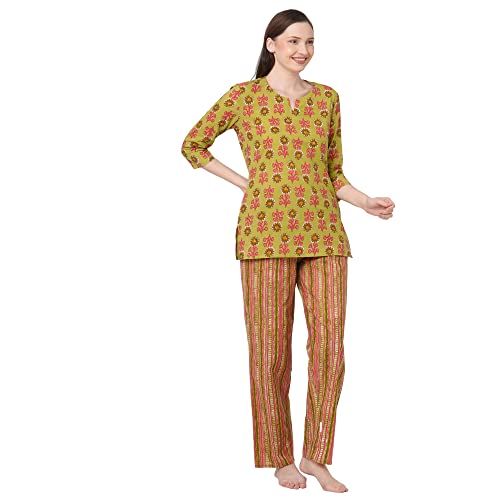 Image of Sweet Dreams Women's Cotton Printed Night Suit Set