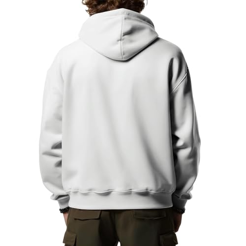 Sudadera sin mangas hombre con capucha y estampado beige talla S 4