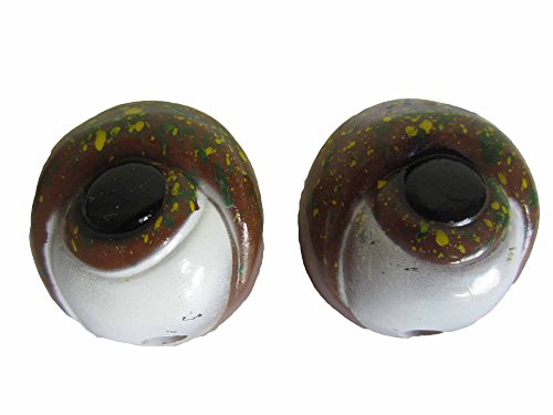 Frog Eyes Vintage Plastic Macrame Beads (Brown)