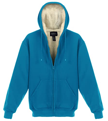 Image of Gioberti Men's Soft Heavyweight Sherpa Lined Fleece Hoodie Jacket