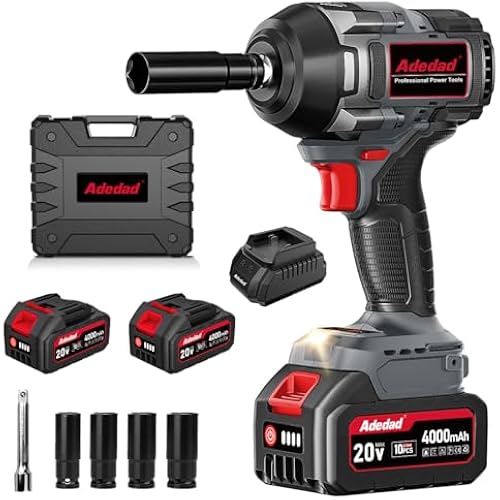 High Torque Impact Wrench 886Ft-lbs 1/2 Inch Cordless Impact Gun