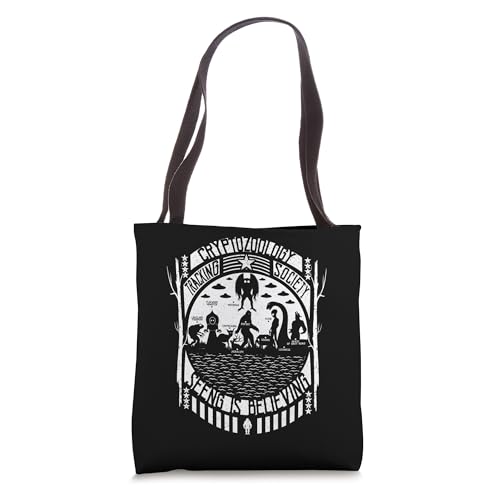 Cryptozoology Bigfoot Loch Ness Mothman And Aliens Cryptid Tote Bag