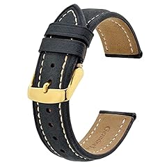 Black with Beige Thread / Gold Buckle