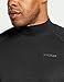 TSLA Men's UPF 50+ Mock Long Sleeve Compression Shirts, Athletic Workout Shirt, Base Layer for Water Sports, Athletic Mockneck Black, Medium
