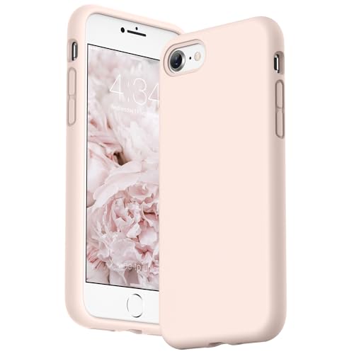 SURPHY Designed for iPhone SE Case, iPhone 8 Case, iPhone 7 Case, Liquid Silicone Phone Case for iPhone se 3rd 2nd SE 2022 SE 2020, Light Pink
