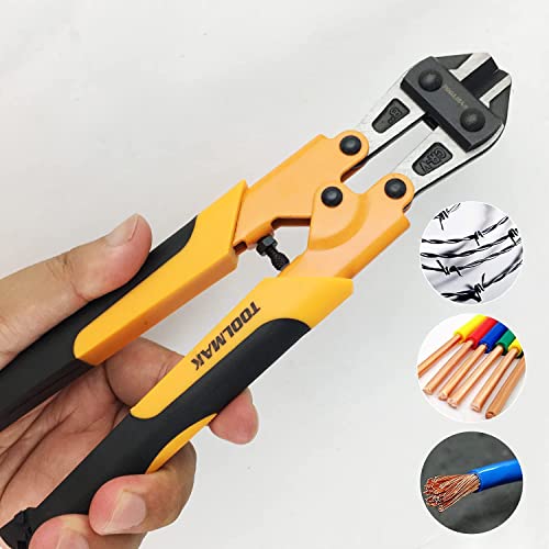 Mini Bolt Cutter Toolmak 8-Inch/200Mm Heavy Duty Wire Plier,Good For Cutting Wire,Mesh And Wire Cable, Spring Snips Clippers With Soft Anti-Slip Handle #TOP3