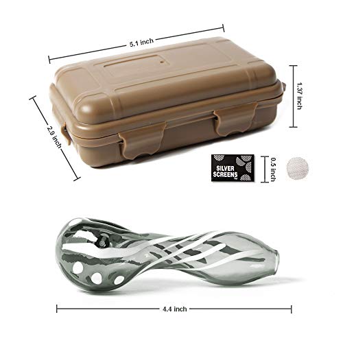 4.4 Inches Glass Tube Decorative Bowl with Box Packaging (Gray) - Thumbnail 3