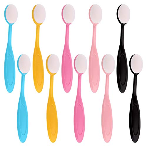GLAITC 10 pièces Set de pinceaux à Maquillage, Pinceaux Maquillage Crème Brosse à Dents Courbe Outils Pinceau à Encre Brosse de mélange d'encre Crafting Ink Blending Brushes pour Outils de Maquillage