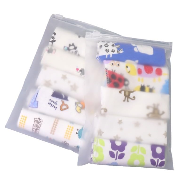 AALFA 5 Flower 5-Pack Cartoon Handkerchiefs - Soft Cotton Baby Towel with Cute Turtle Pattern, Beige, One Size