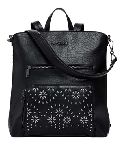 Desigual Metal Dandelion Preto Backpack Black : fini le manque de place