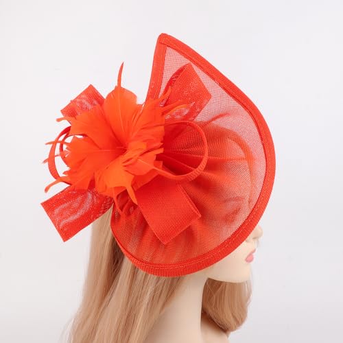 Image of DRESHOW Women Fascinator Hats Tea Party Hat Vintage Pillbox Hat Headband for Cocktail