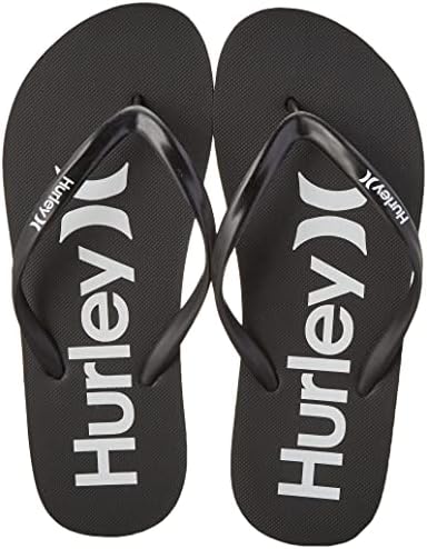 Hurley Men's Flip-Flop, Black White, 9.5 | Image 5