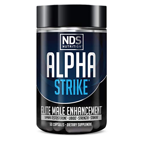 NDS Nutrition Alpha Strike - Testosterone Boosting Formula to Maximize Stamina, Endurance, Sexual Function, Libido, Overall Health - Increase Lean Muscle and Strength - 60 Capsules