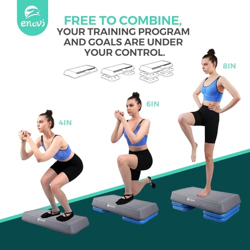 Enovi Exercise Step Aerobic Step Platform, Exercise Step Platform, Step Up Exercise Platform (Gray) by ENOVI - Image 8