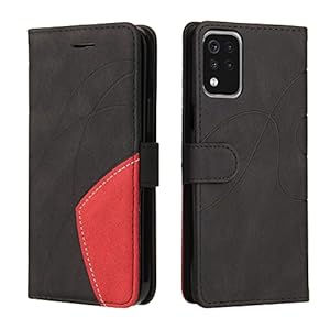 Fatcatparadise Kompatibel mit LG K42 / K52 Hülle, Leder PU Brieftasche Handyhülle Flip Case Silikon Bumper Schutzhülle Klapphülle. Lederhülle mit Kartenfächern und Standfunktion (Schwarz)