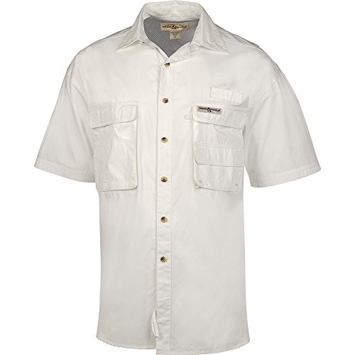 HT GULFSTREAM S/S FISHING SHIR (WHITE) (L)