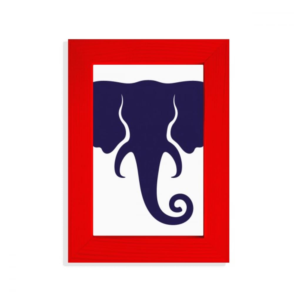 Cadre photo éléphant rouge Thailand pour décorer un salon aux notes exotiques
