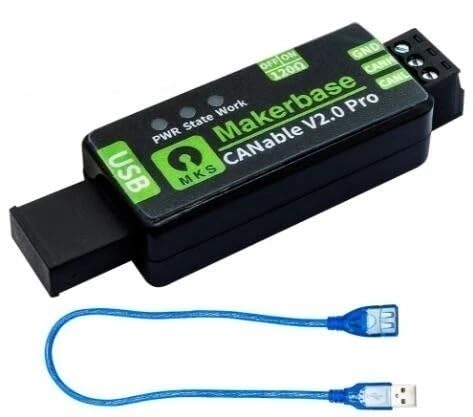 CANable V2.0 Pro Émetteur-récepteur CANbus Contrôleur USBCAN CAN2.0 Convertisseur de protocole USB vers Can Carte d'analyse de Port série(CANable V2.0 Pro S)