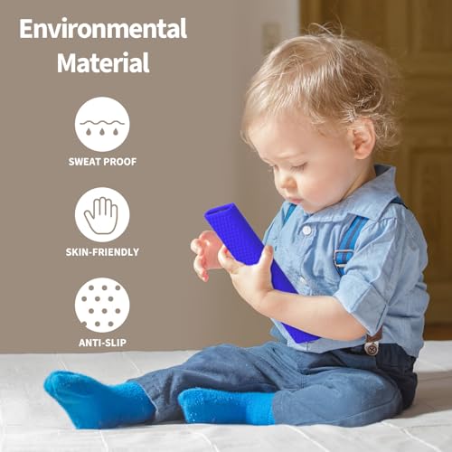 Image of OBOE Silicone Tv Remote Cover for Samsung Smart Tv Remote, G-Blue | Compatible with BN59-01311 Samsung QLED TV Remote; Half Wrap Protective Case with Loop, Remote Not Included