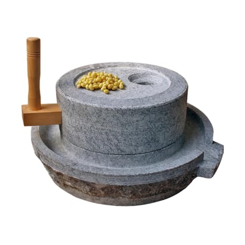 XKEDNMF Molino de Piedra Manual extraíble, Hecho a Mano, Molino de Grano Manual, Molino de Piedra de cáñamo for Uso doméstico, Molino Vintage Hecho a Mano for moler Granos.(30cm/11.8in)
