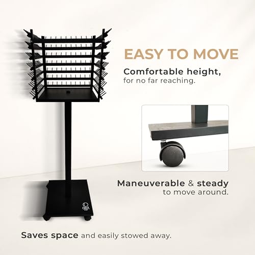 Support extensions cheveux en bois avec organisateur tressage à 210 chevilles - 6