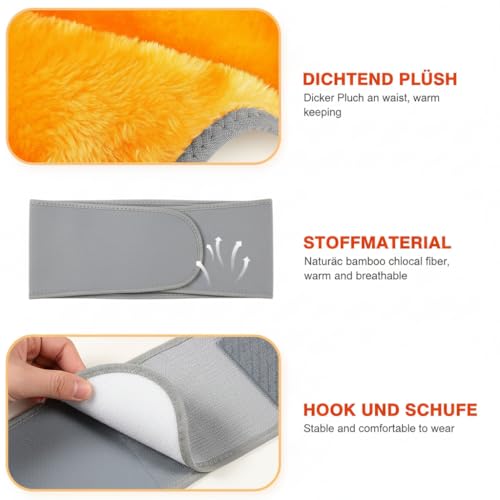 BESPORTBLE Winter Lendenwirbelgürtel Flauschige Rückenstütze Warme Bauchschutz Nierenbinder Geschenke für Männer Frauen Weihnachten Geburtstagsfeier Gefälligkeiten (Xl)