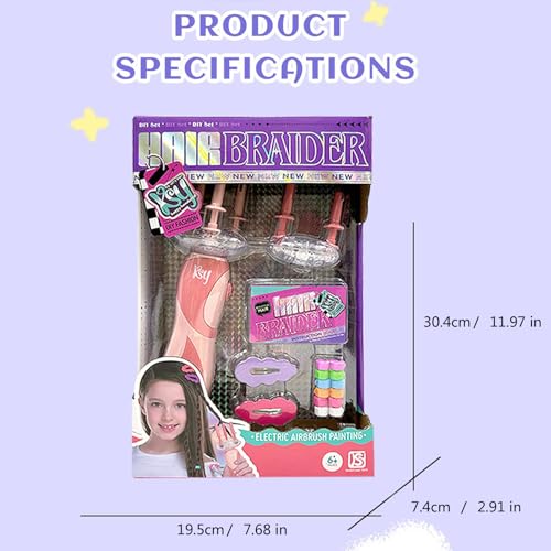 Juguete para niños y niñas trenzador de cabello automático con kit de peinado 3