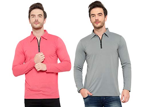 Image of Men's Full Sleeve Zip Collared Neck Pack of 2