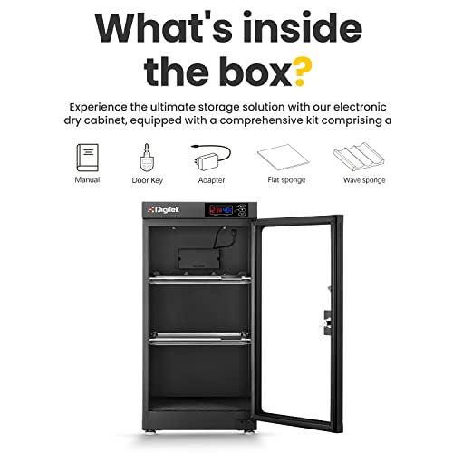 Image of Digitek AD 55S 55 Liters Capacity Digital Display Dry Cabinet with Humidity Controller (Black)