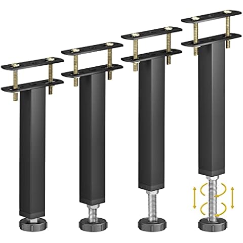 Wlrrcwdttc Verstellbare Höhenverstellung Bettgestell Mitte Stützbeine 25.4-32.5 cm Cover