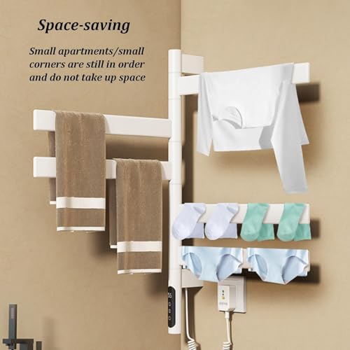 Sèche-serviettes électrique à 5 bras avec commande tactile intégrée - 8