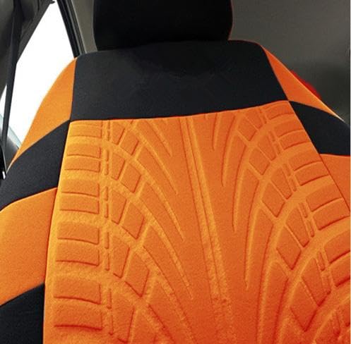 Housse de siège auto polyester orange pour VW T-Cross Mk1 2019-2026 - 4