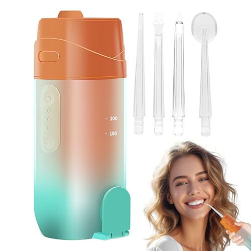 Hidropulsor bucal | Tanque eléctrico 240 ml, irrigador de 5 modos impermeable para rutina diaria comidas y adultos