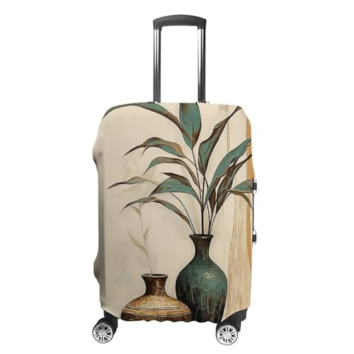Travel Luggage Cover Elastic Suitcase Cover Vase with Small Plants Luggage Covers Luggages Protector Covers for Travel Anti-Scratch Luggages Decorative Cover for Adult S