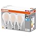 Produktbild OSRAM LED BASE Classic A60, matte Filament LED-Lampen aus Glas für E27 Sockel, Birnenform, Kaltweiß (4000K), 806 Lumen, Ersatz für herkömmliche 60W-Glühbirnen, 3er-Box