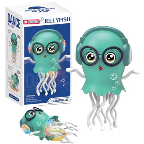 Image of Storio Dancing Jellydancer Baby Toy | Crawling Infant Tummy Time Musical Toy | Magic Dancing Music Crawling Toy | Interactive Sensory Fidget Toy for Kids Boys & Girls 3-8 Years | Birthday Gift