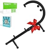 Trigger Point Massage Hook - Back and Neck Massager, Manual Therapy Cane for Whole-Body Deep Tissue & Fibromyalgia Relief - w/Picture Instructions - Ideal Gift for Women & Men (Black)