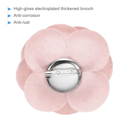 Image of PATIKIL Camellia Fabric Pin Flower Brooch Artificial Flowers Brooches for Women Girls Cloth Wedding Party Decor Accessories Jewelry Gift