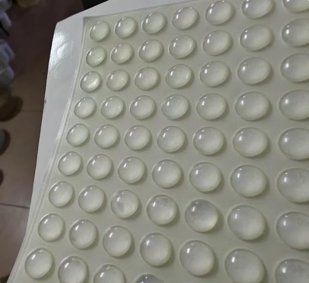 Silicone Cabinet Door Bumpers Round, Self Adhesive Clear Cupboard Door Drawer Bumpers for Cabinets Drawers Furniture, Kitchen Home Office Use (100Pcs,0.4inch)