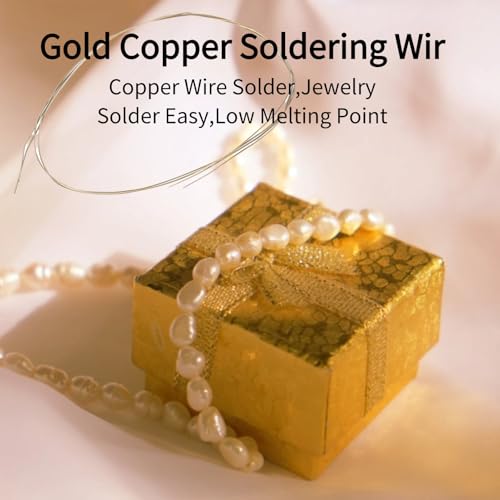 Image of Gold Soldering Wire - Easy Low Melting Point for Jewelry Making & Copper Welding