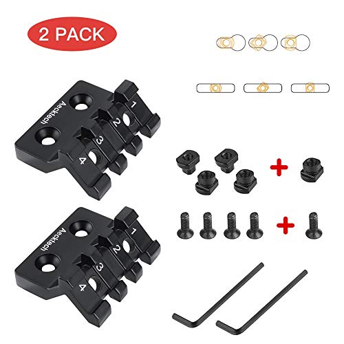 image for Aecktech 2 Sets Compatible Mloks/Keymods 45 Degree Offset Light/Optic 