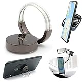Um 360 Grad drehbar und um 180 Grad drehbar: Der AirFly Handy-Ringhalter bietet 360-Grad-Drehung und 180-Grad-Drehung und bietet flexible Einstellmöglichkeiten für Betrachtungswinkel